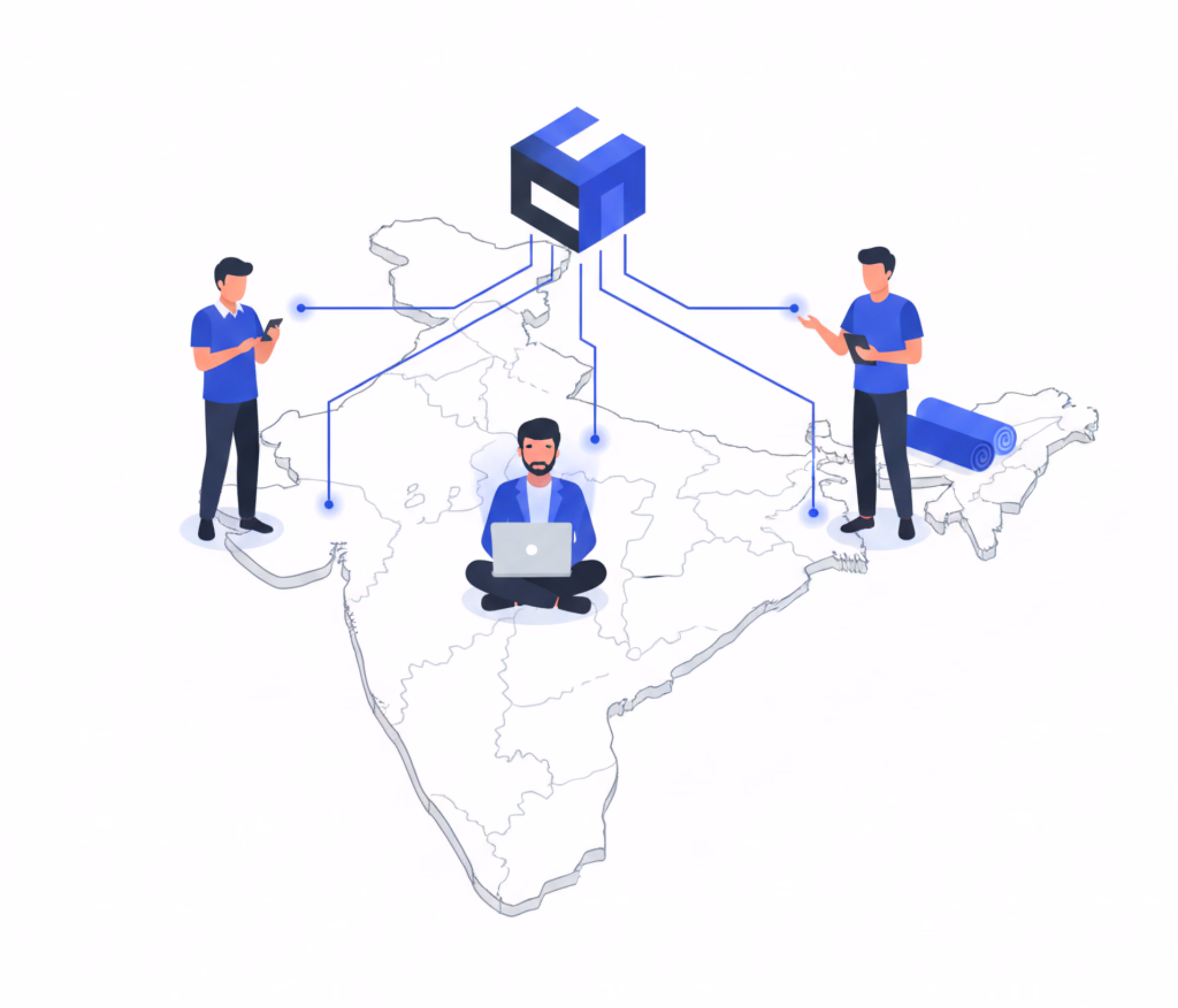 Cloud inventory management system connecting multiple businesses across India